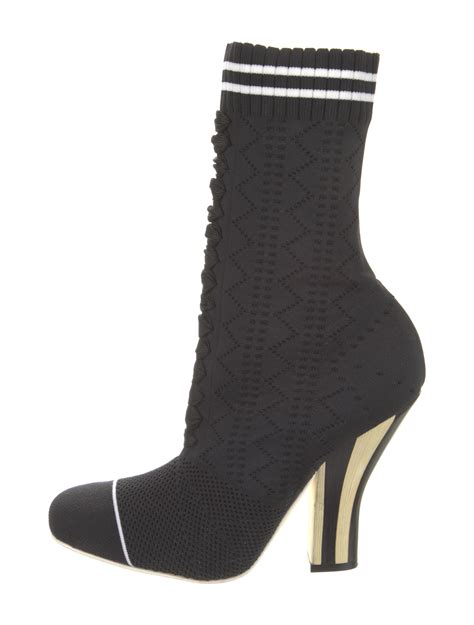 fendi print sock boot